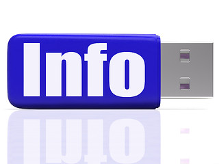 Image showing Info Pen drive Means Customer Support And Assistance