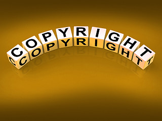 Image showing Copyright Blocks Show Patent and Trademark for Protection