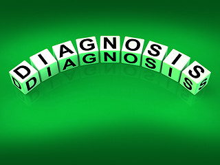 Image showing Diagnosis Blocks Mean to Analyze Discover Determine and Diagnose