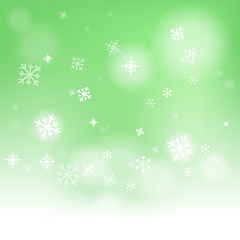 Image showing Snow Flakes Background Shows Snow Falling Or Wintertime