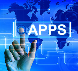 Image showing Apps Map Displays International and Worldwide Applications