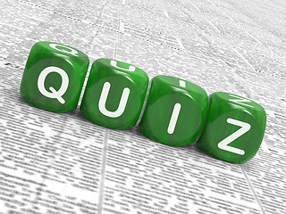 Image showing Quiz Dice Mean Correct Or Incorrect Answers