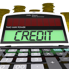 Image showing Credit Calculator Means Loan Money And Financing