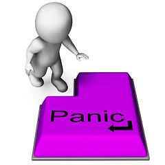 Image showing Panic Key Means Alarm Distress And Dread