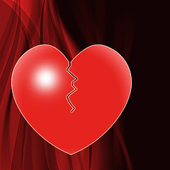 Image showing Broken Heart Means Marriage Breakup Or Divorce