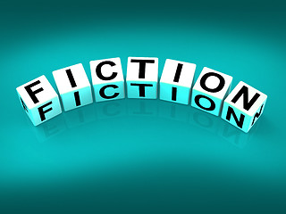 Image showing Fiction Blocks Show Fictional Tale Narrative or Novel