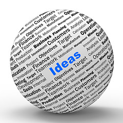 Image showing Ideas Sphere Definition Shows Creativity And Innovation
