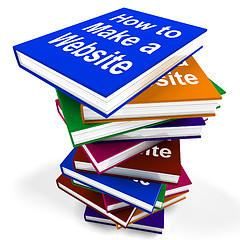 Image showing How To Make A Website Book Stack Shows Web Design