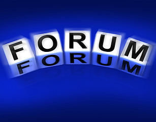 Image showing Forum Blocks Displays Advice or Social Media or Conference