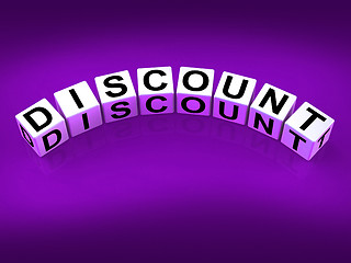 Image showing Discount Blocks Show Discounts Reductions and Percent Off