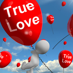 Image showing True Love Balloons Represents Couples and Lovers