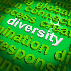 Image showing Diversity Word Cloud Shows Multicultural Diverse Culture