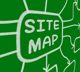 Image showing Site Map Diagram Means Layout Of Website Pages