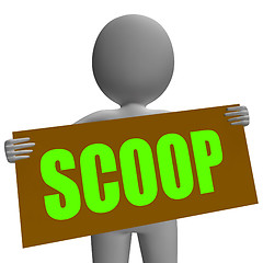 Image showing Scoop Sign Character Means Gossipmonger Or Intimate Tatter
