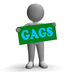 Image showing Gags Sign Character Means Comedy And Jokes