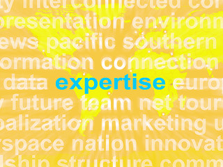 Image showing Expertise Word Cloud Shows Skills Proficiency And Capabilities