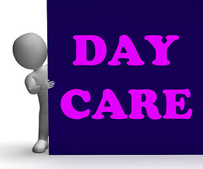 Image showing Day Care Sign Shows Day Care Centre