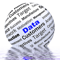 Image showing Data Sphere Definition Displays Digital Information Or Database