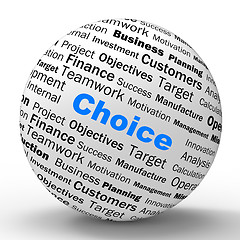 Image showing Choice Sphere Definition Shows Confusion Or Dilemma