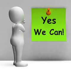 Image showing Yes We Can Note Means Don\'t Give Up
