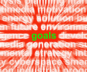 Image showing Goals Word Means Aims Targets And Aspirations