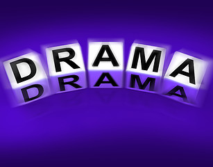 Image showing Drama Blocks Displays Dramatic Theater or Emotional Feelings