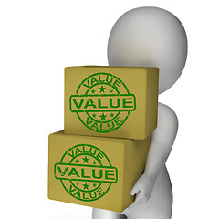 Image showing Value Boxes Show Product Quality And Worth