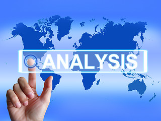 Image showing Analysis Map Indicates Internet or International Data Analyzing