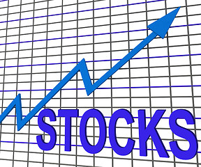 Image showing Stocks Chart Graph Shows Increase Investment Earnings