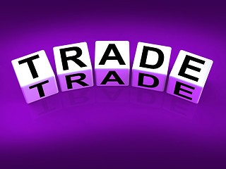 Image showing Trade Blocks Show Trading Forex Commerce and Industry