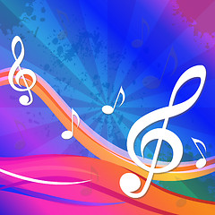 Image showing Treble Clef Background Means Artistic And Creative Design