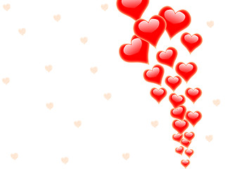 Image showing Hearts On Background Show Romance Passion And Love