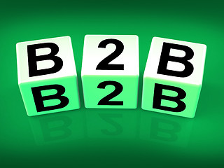 Image showing B2B Blocks Refer to Business Commerce or Selling