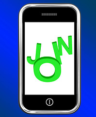 Image showing Join On Phone Shows Subscribing Membership Or Registration