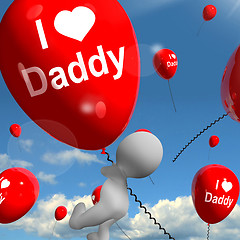 Image showing I Love Daddy Balloons Shows Affectionate Feelings for Father