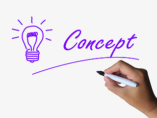 Image showing Concept and Lightbulb Show Conception Ideas and thinking