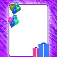 Image showing Decorated Card Means Birthday Greetings Or Surprise Message