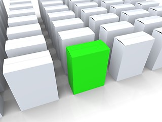 Image showing Blank Box Copyspace Means Stand Out Leader Or Individual