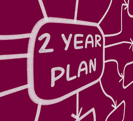 Image showing Two Year Plan Diagram Means 2 Year Planning