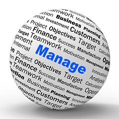 Image showing Manage Sphere Definition Means Business Administration Or Develo
