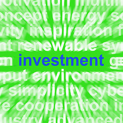 Image showing Investment Word Means Lending And Investing For Return