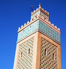 Image showing in maroc africa minaret and the blue    sky