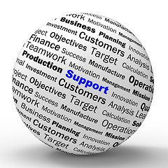 Image showing Support Sphere Definition Shows Customer Support Or Assistance