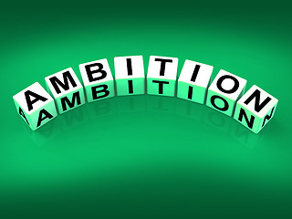 Image showing Ambition Blocks Show Targets Ambitions and Aspiration