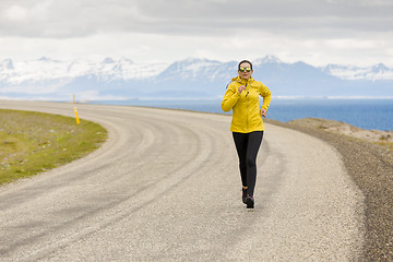 Image showing Winter running