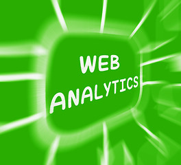 Image showing Web Analytics Diagram Displays Collection And Analysis Of Online