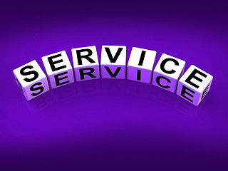 Image showing Service Blocks Refer to Assistance Help work or Business