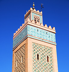 Image showing in maroc africa minaret and the blue    sky