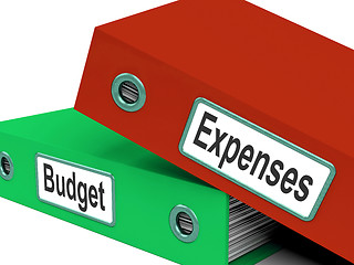 Image showing Budget Expenses Folders Mean Business Finances And Budgeting