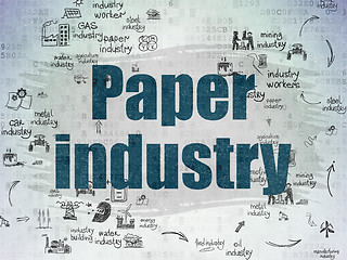 Image showing Industry concept: Paper Industry on Digital Paper background